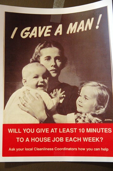 mock world war 2 poster: Will you give at least 10 minutes to a house job each week?