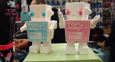 Tofu robots on display