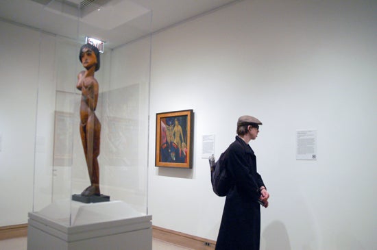 A view of the Kirchner sculpture entitled Standing Female Nude 