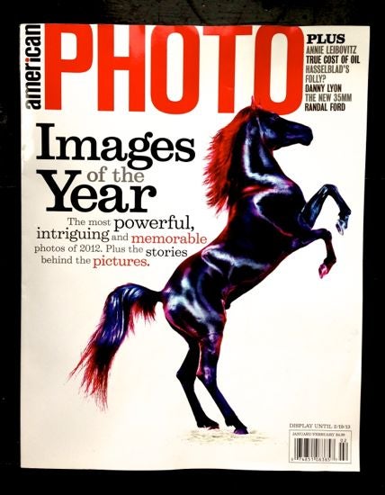 An American Photo magazine cover with a stallion 