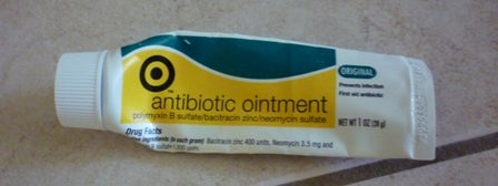 A tube of antibiotic ointment