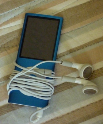 iPod with ear buds