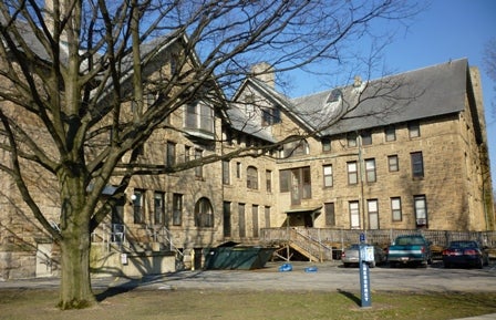 Rear view of Talcott Hall