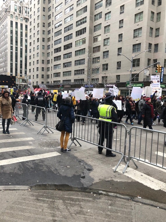 Women's March in the streets of New York City.