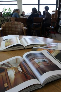 Student studying in the library