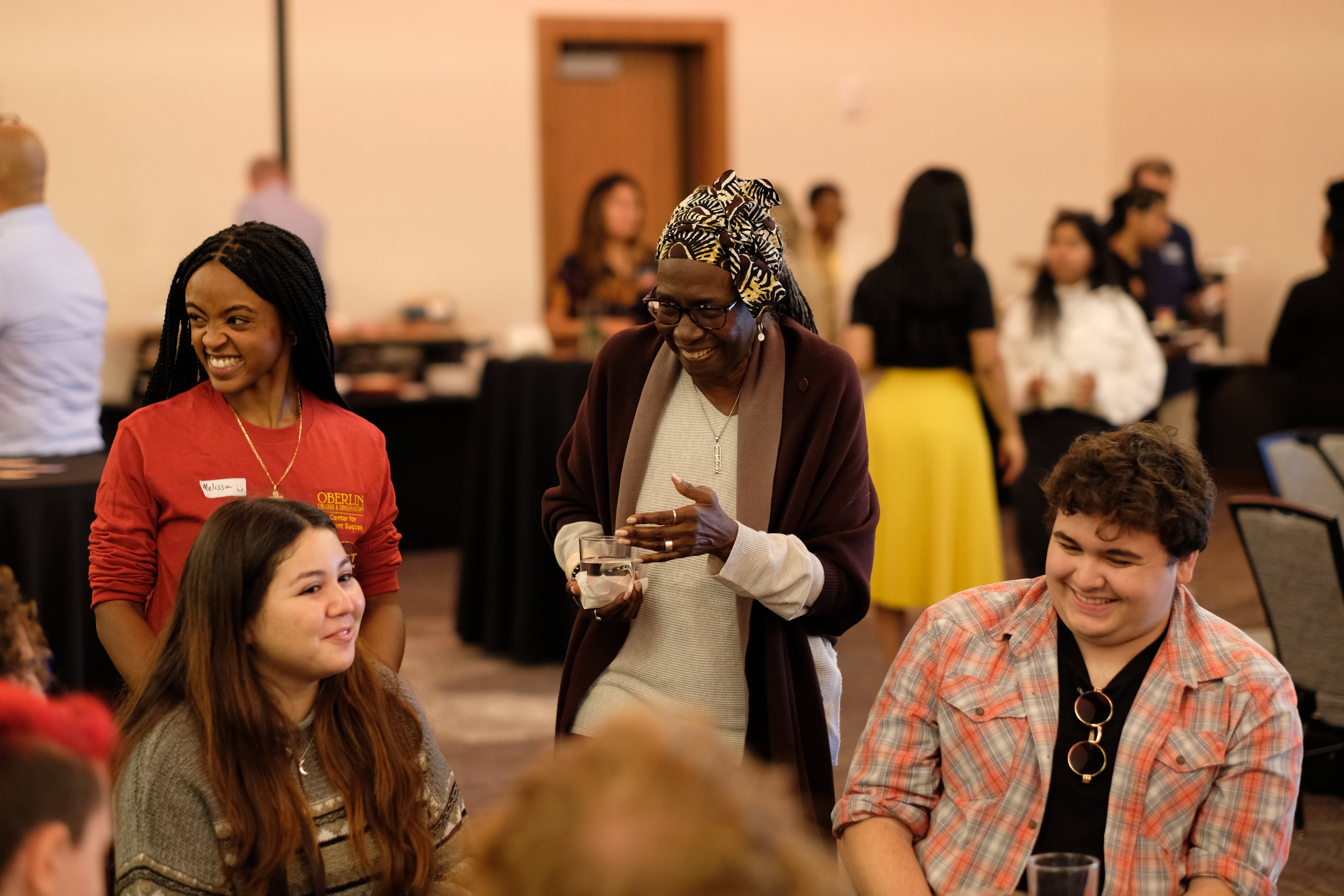 Brenda Grier-Miller speaks to first year students at the FGIE Reception 2023