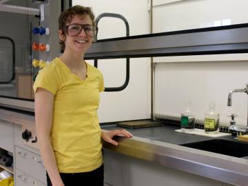 Molly Martorella in the lab 