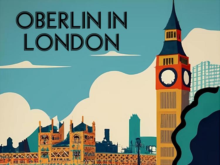 Oberlin-in-London Program logo with big ben clock tower