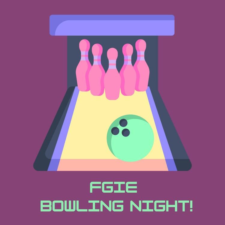 colorful illustration of bowling lane