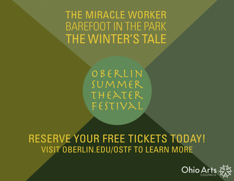Oberlin Summer Theater Festival Begins Ninth Season June 16 Oberlin